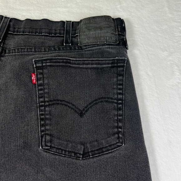 Levis 510 Jeans 33x32 (Act 31x30) Black Slim Fit Skinny Tapered Grunge Hip Hop - Picture 10 of 15